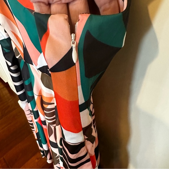 ModCloth Hutch Plus Size Women’s Tropical Shoulder Tie Midi Dress Fit Flare 3X - Picture 12 of 14